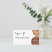 Süsse Pie Diaper Raffle Babydusche Beilage Karte (Stehend Vorderseite)