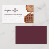 Süsse Pie Diaper Raffle Babydusche Beilage Karte (Vorne/Hinten)