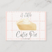 Süsse Pie Diaper Raffle Ticket - Fall Babydusche Begleitkarte (Vorderseite)