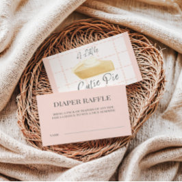 Süsse Pie Diaper Raffle Ticket - Fall Babydusche Begleitkarte