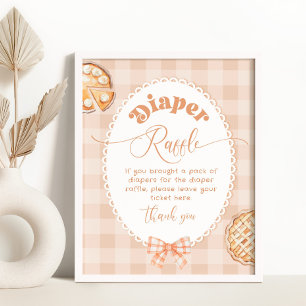 Süsse Pie Diaper Tombola Gingham geschlechtsneutra Poster