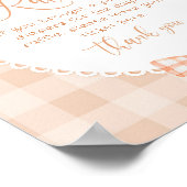 Süsse Pie Diaper Tombola Gingham geschlechtsneutra Poster (Ecke)