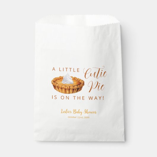 Süsse Pie Erntedank Baby Dusche Gefallen Taschen Geschenktütchen (Vorderseite)