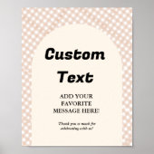 Süsse Pie Erntedank Baby Dusche Gefallen Zeichen Poster (Vorne)