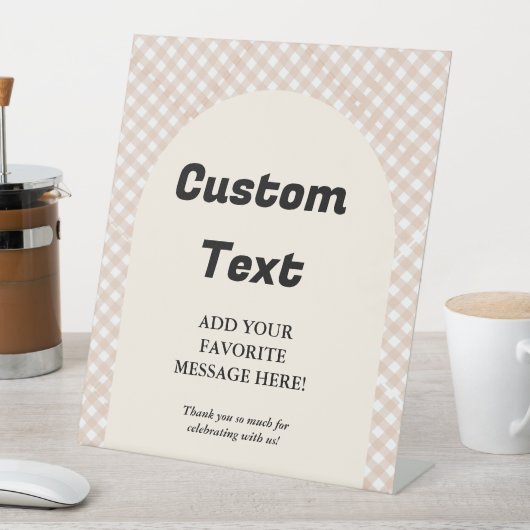 Süsse Pie Erntedank Baby Dusche Gefallen Zeichen Sockelschild (In Situ)