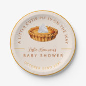 Süsse Pie Erntedank Baby Dusche Teller (Vorderseite)