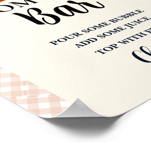 Süsse Pie Erntedank Babydusche Gefälligkeitszeiche Poster (Ecke)