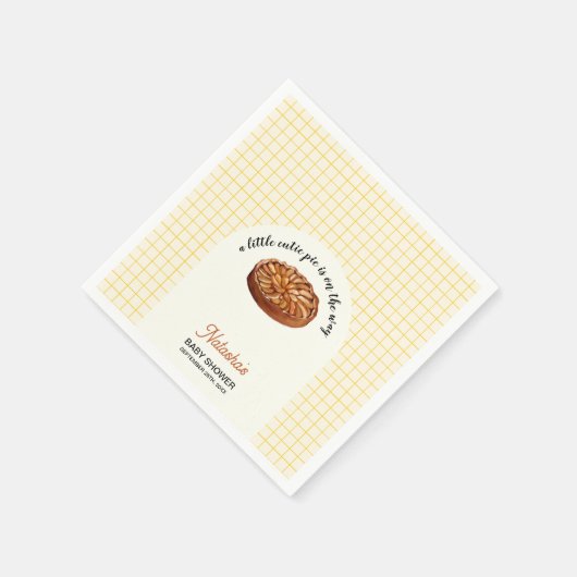 Süsse Pie Erntedank Fall Baby Dusche Serviette (Ecke)