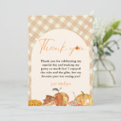 Süsse Pie Erntedank Geburtstag Vielen Dank Ankündigung (Stehend Vorderseite)