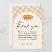 Süsse Pie Erntedank Geburtstag Vielen Dank Ankündigung (Vorderseite)