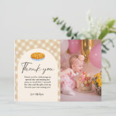 Süsse Pie Erntedank Geburtstag Vielen Dank Ankündigung (Stehend Vorderseite)