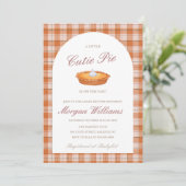 Süsse Pie Fall Baby Dusche Einladung (Stehend Vorderseite)