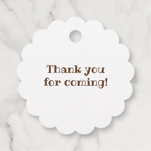 Süsse Pie Fall Baby Dusche Geschenkanhänger (Rückseite)