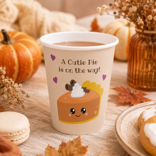 Süsse Pie Fall Baby Dusche Pappbecher