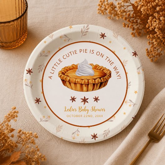 Süsse Pie Fall Baby Duschpapier Teller