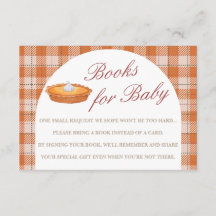 Süsse Pie Fall Babydusche Bücher für Babykarte