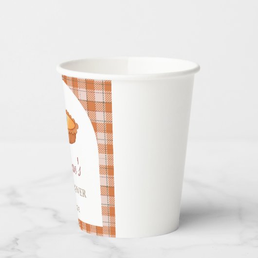 Süsse Pie Fall Babydusche Papiertüten Pappbecher (Links)