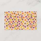 Süsse Pie Fall Babydusche Windelwanne Begleitkarte (Rückseite)