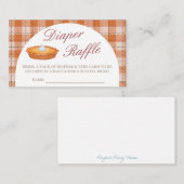 Süsse Pie Fall Babydusche Windelwaschkarte Begleitkarte (Vorne/Hinten)