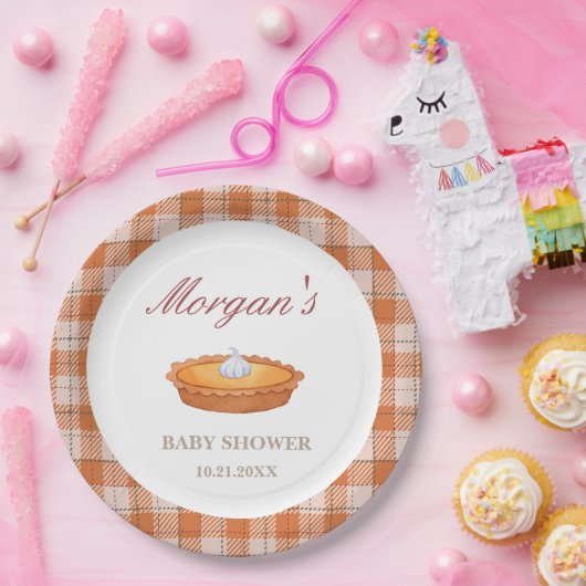Süsse Pie Fall Babyduschplatte Pappteller (Party)