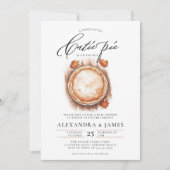 Süsse Pie Fall Coed Neutral Watercolor Babydusche Einladung (Vorderseite)