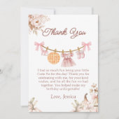 Süsse Pie Fall Girl Babydusche Danke Karte (Vorderseite)