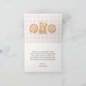 Süsse Pie Fall Girl Babydusche Dankeskarte (Innenseite)