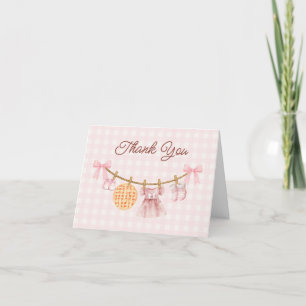 Süsse Pie Fall Girl Kinderdusche Danke Karte