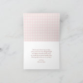 Süsse Pie Fall Girl Kinderdusche Danke Karte (Innenseite)