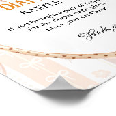 Süsse Pie fall Windeln Tombola Baby Duschzeichen Poster (Ecke)