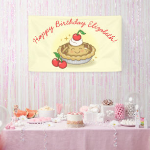 Süsse Pie Geburtstagsparty Kinder Cherry Banner