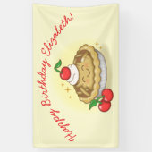 Süsse Pie Geburtstagsparty Kinder Cherry Banner (Vertikal)