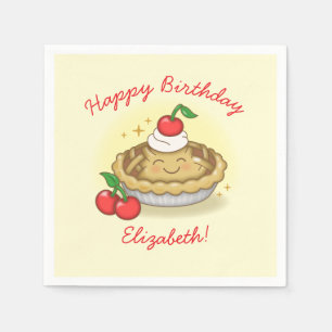 Süsse Pie Geburtstagsparty Kinder Cherry Serviette
