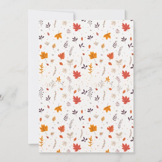 Süsse Pie Gender Neutral Fall Baby Dusche Einladung (Rückseite)