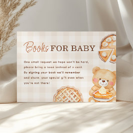 Süsse Pie Gingham Fall Baby Showbücher für Baby Begleitkarte