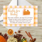 Süsse Pie Gingham Fall Baby Showbücher für Baby Begleitkarte