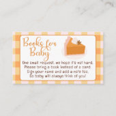 Süsse Pie Gingham Fall Baby Showbücher für Baby Begleitkarte (Vorderseite)