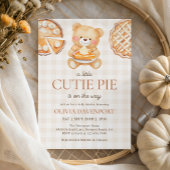 Süsse Pie Gingham Teddy Bear Fall Baby Dusche Einladung