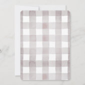 Süße Pie Grau Gingham Brautparty Einladung (Rückseite)