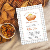 Süsse Pie Gray Checkered Fall Babydusche Einladung