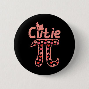 Süsse Pie Hearts Niedlich Pi Day Symbol Math Pun G Button