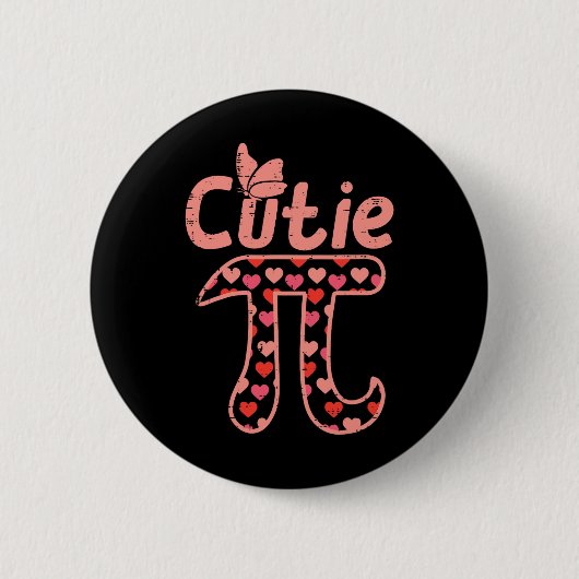 Süsse Pie Hearts Niedlich Pi Day Symbol Math Pun G Button (Vorderseite)