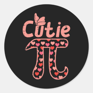Süsse Pie Hearts Niedlich Pi Day Symbol Math Pun G Runder Aufkleber