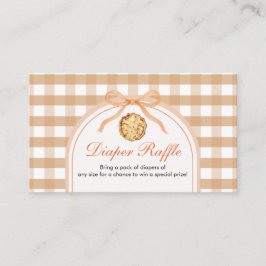 Süsse Pie ist auf dem Weg Babydusche Windeln Raffl Begleitkarte