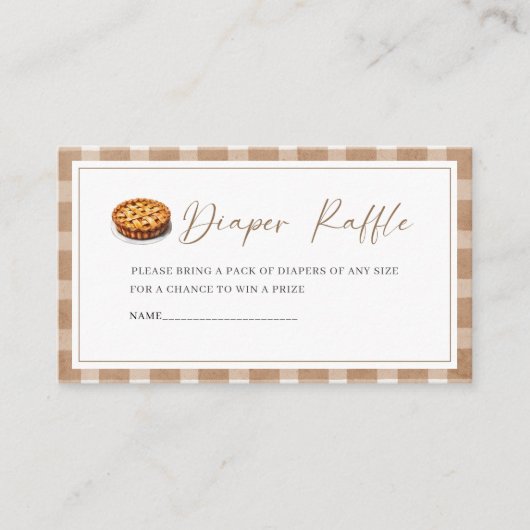 Süsse Pie ist unterwegs Babydusche Begleitkarte (Vorderseite)