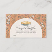 Süsse Pie Orange Baby Diaper Raffel Ticket Begleitkarte (Vorderseite)