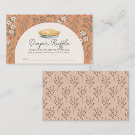 Süsse Pie Orange Baby Diaper Raffel Ticket Begleitkarte