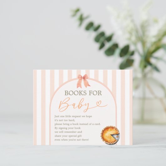 Süsse Pie Orange Gingham Books for Baby Postkarte (Stehend Vorderseite)