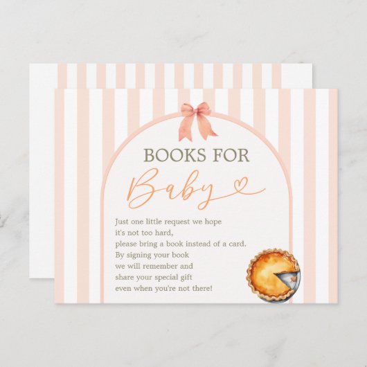 Süsse Pie Orange Gingham Books for Baby Postkarte (Vorne/Hinten)