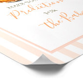 Süsse Pie Orange Gingham Vorhersage für Baby Poster (Ecke)